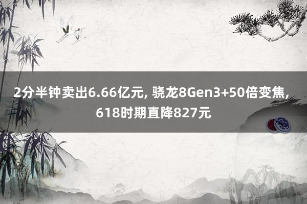 2分半钟卖出6.66亿元, 骁龙8Gen3+50倍变焦, 618时期直降827元