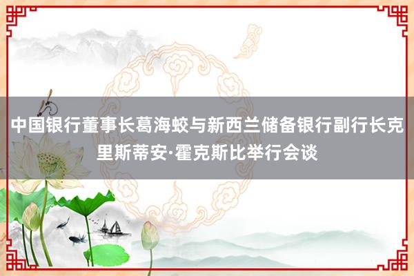 中国银行董事长葛海蛟与新西兰储备银行副行长克里斯蒂安·霍克斯比举行会谈