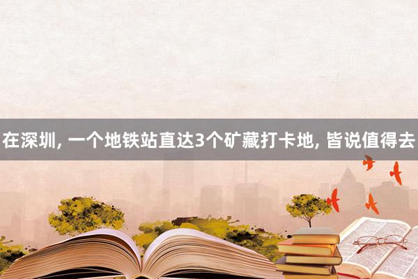 在深圳, 一个地铁站直达3个矿藏打卡地, 皆说值得去