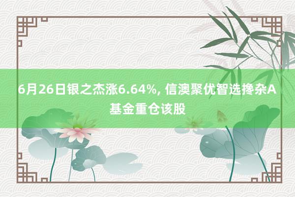 6月26日银之杰涨6.64%, 信澳聚优智选搀杂A基金重仓该股