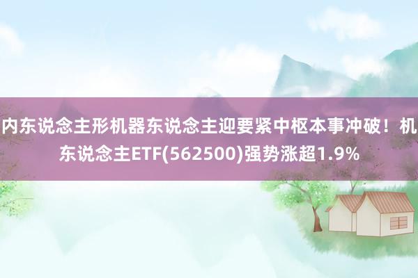 国内东说念主形机器东说念主迎要紧中枢本事冲破！机器东说念主ETF(562500)强势涨超1.9%