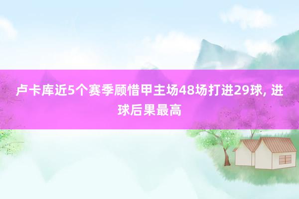 卢卡库近5个赛季顾惜甲主场48场打进29球, 进球后果最高